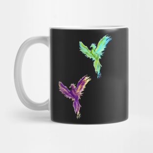 purple/blue phoenix Mug